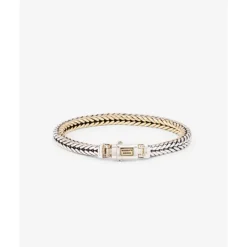 Buddha to Buddha Golden Armbänder | Zweifarbige Armbänder-Armband Barbara XS Silber/Gold 14kt