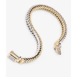 Buddha to Buddha Golden Armbänder | Zweifarbige Armbänder-Armband Barbara XS Silber/Gold 14kt