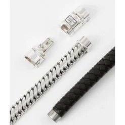 Buddha to Buddha Silber Armbänder | Lederschmuck-Armband Ben Customized Set Silber & Leder