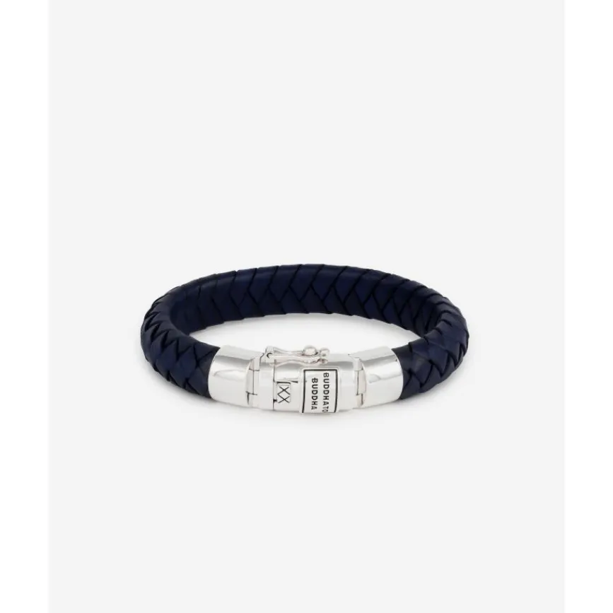 Buddha to Buddha Leder Armbänder | Engrave-Armband Ben Leather Navy