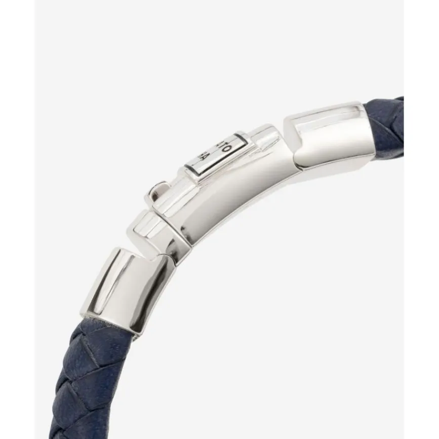 Buddha to Buddha Leder Armbänder | Engrave-Armband Ben Leather Navy