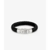 Buddha to Buddha Gravierbarer Armbänder | Leder Armbänder-Armband Ben Leder Schwarz