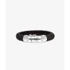 Buddha to Buddha Silber Armbänder-Armband Ben Leder Schwarz & Braun