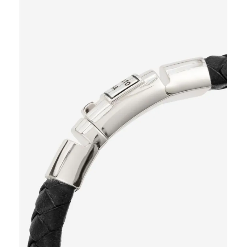 Buddha to Buddha Gravierbarer Armbänder | Leder Armbänder-Armband Ben Leder Schwarz