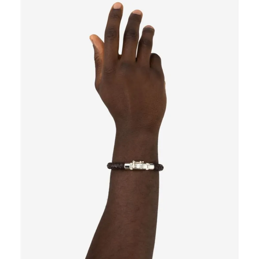 Buddha to Buddha Leder Armbänder | Silberschmuck-Armband ben Small Leder Braun