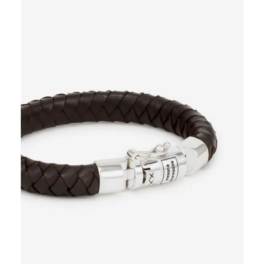 Buddha to Buddha Leder Armbänder | Silberschmuck-Armband ben Small Leder Braun
