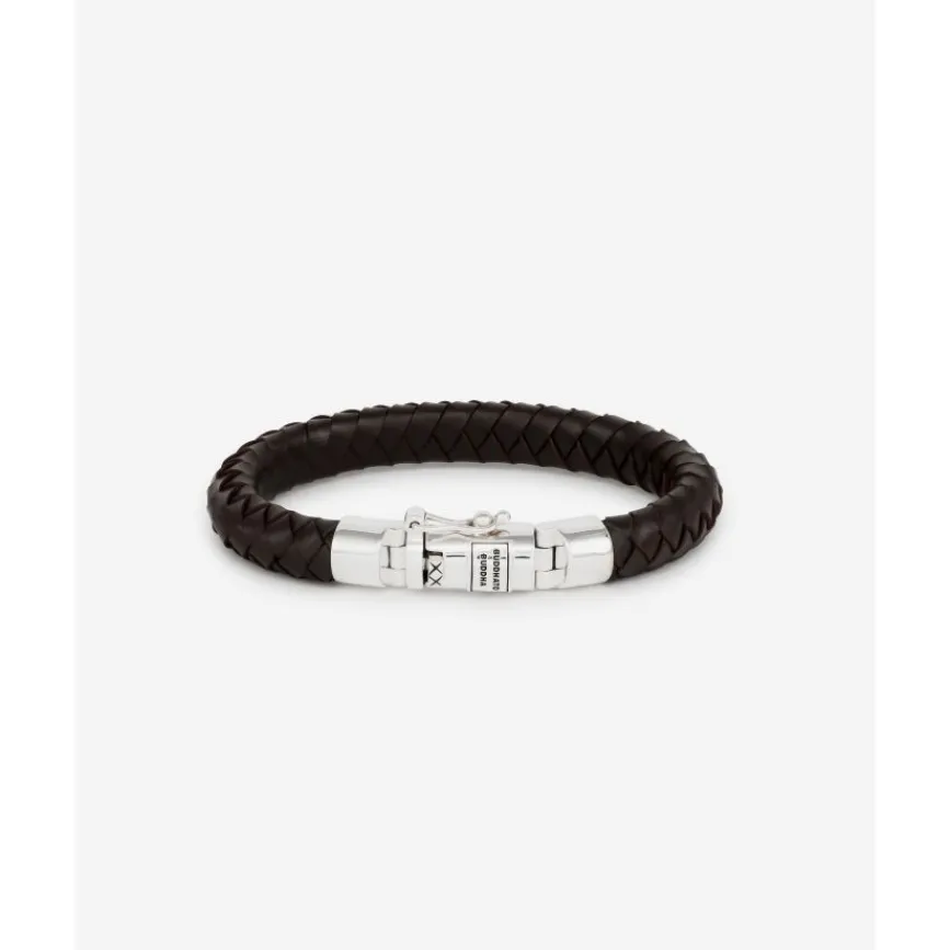 Buddha to Buddha Leder Armbänder | Silberschmuck-Armband ben Small Leder Braun