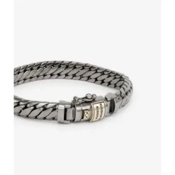 Buddha to Buddha Silber Armbänder | Black Rhodium Schmuck-Armband Ben XS Black Rhodium Shine Gold 14kt