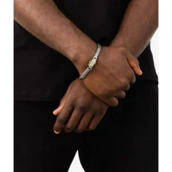 Buddha to Buddha Silber Armbänder | Black Rhodium Schmuck-Armband Ben XS Black Rhodium Shine Gold 14kt
