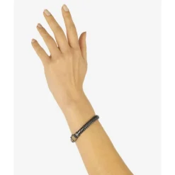 Buddha to Buddha Silber Armbänder | Black Rhodium Schmuck-Armband Ben XS Black Rhodium Shine Gold 14kt
