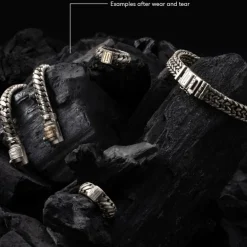 Buddha to Buddha Silber Armbänder | Black Rhodium Schmuck-Armband Ben XS Schwarz Rhodium Glanz Silber