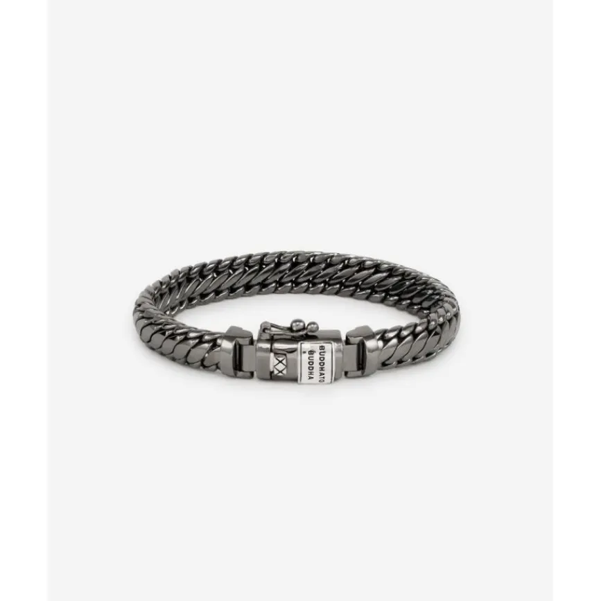 Buddha to Buddha Silber Armbänder | Black Rhodium Schmuck-Armband Ben XS Schwarz Rhodium Glanz Silber
