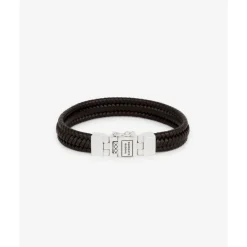 Buddha to Buddha Leder Armbänder | Silberschmuck-Armband Edwin Small Leder Braun