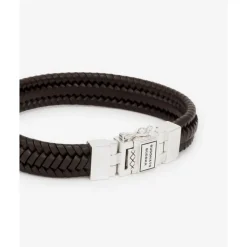 Buddha to Buddha Leder Armbänder | Silberschmuck-Armband Edwin Small Leder Braun