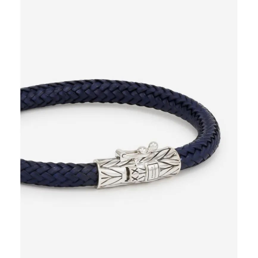 Buddha to Buddha Leder Armbänder | Lederschmuck-Armband Ellen Leder Navy