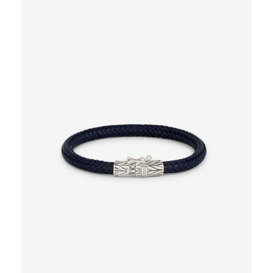 Buddha to Buddha Leder Armbänder | Lederschmuck-Armband Ellen Leder Navy