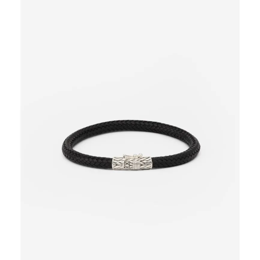 Buddha to Buddha Leder Armbänder | Lederschmuck-Armband Ellen Leder Schwarz