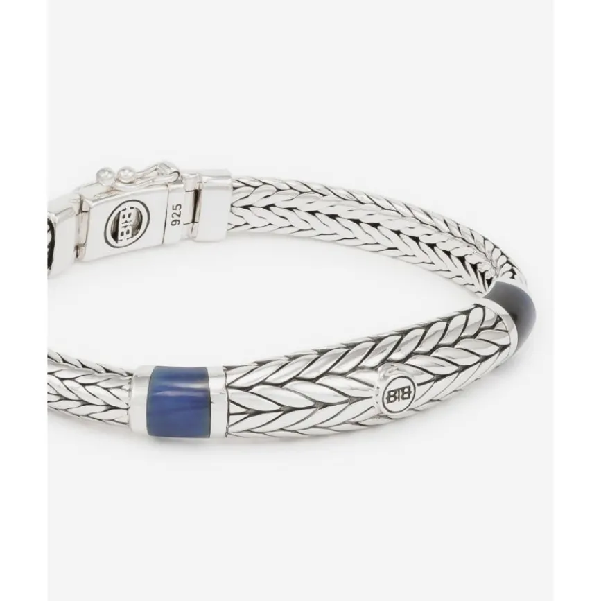 Buddha to Buddha Engrave | Silber Armbänder-Armband Ellen XS Stone Tigereye Navy