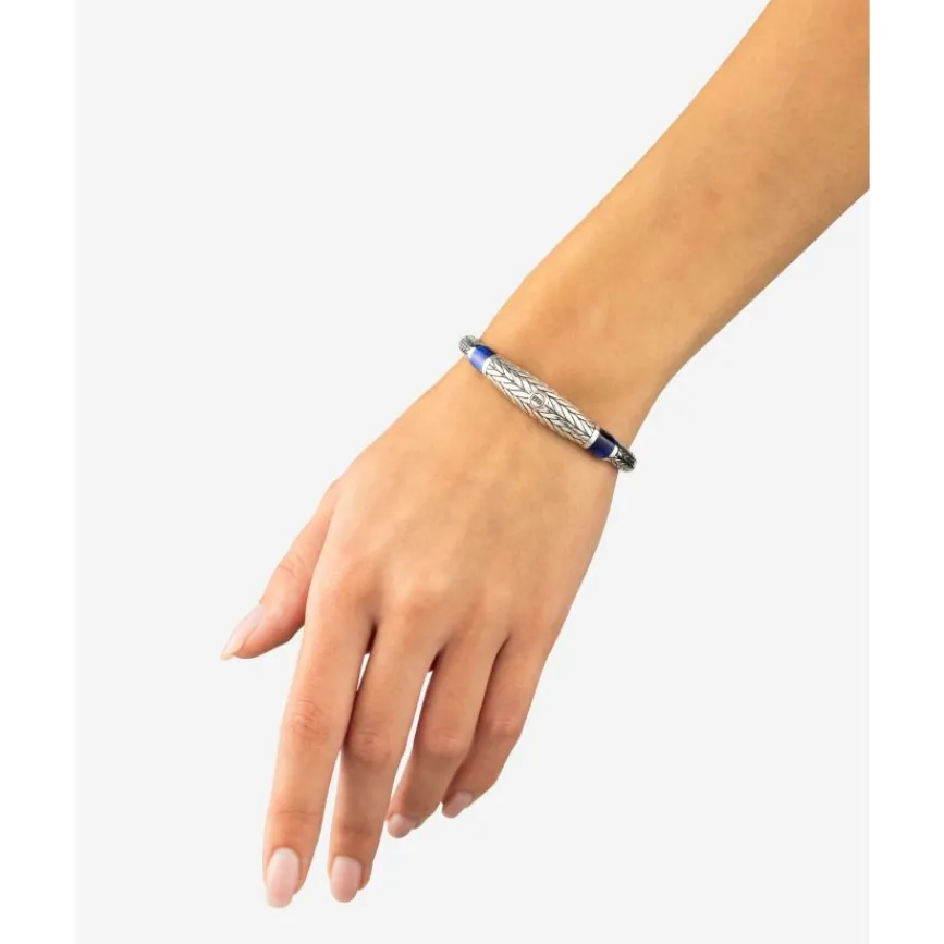 Buddha to Buddha Engrave | Silber Armbänder-Armband Ellen XS Stone Tigereye Navy