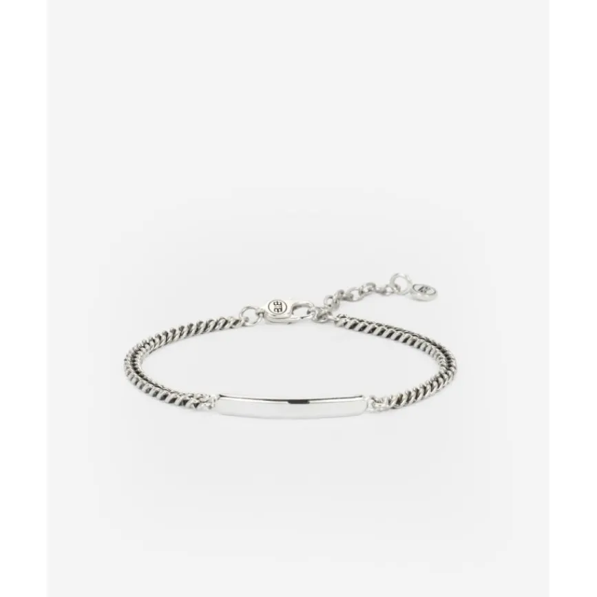 Buddha to Buddha Silber Armbänder | Engrave-Armband Essential Mini Bar Silber