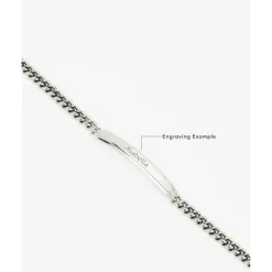 Buddha to Buddha Silber Armbänder | Engrave-Armband Essential Mini Bar Silber