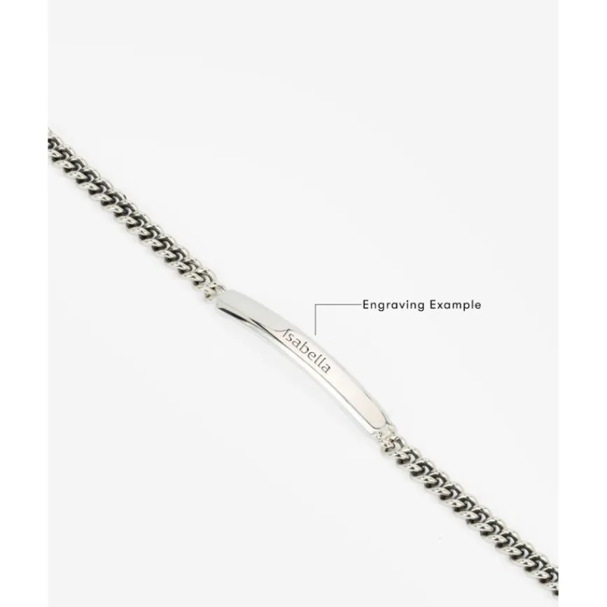Buddha to Buddha Silber Armbänder | Engrave-Armband Essential Mini Bar Silber