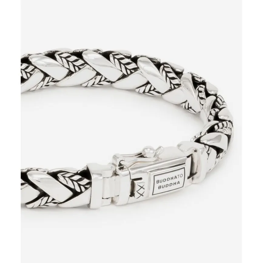 Buddha to Buddha Silber Armbänder | Engrave-Armband George Texture Silber