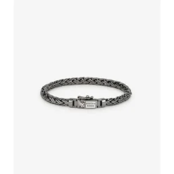 Buddha to Buddha Silber Armbänder | Black Rhodium Schmuck-Armband Katja XS Schwarz Rhodium Glanz Silber