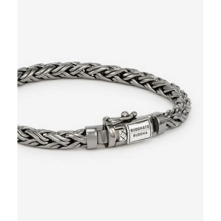 Buddha to Buddha Silber Armbänder | Black Rhodium Schmuck-Armband Katja XS Schwarz Rhodium Glanz Silber