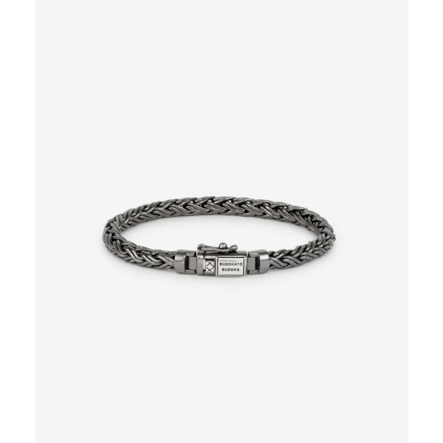 Buddha to Buddha Silber Armbänder | Black Rhodium Schmuck-Armband Katja XS Schwarz Rhodium Glanz Silber