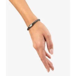 Buddha to Buddha Silber Armbänder | Black Rhodium Schmuck-Armband Katja XS Schwarz Rhodium Glanz Silber