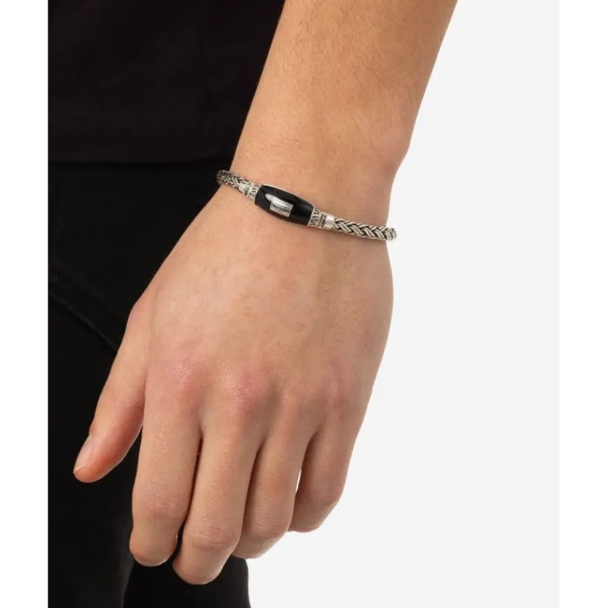 Buddha to Buddha Silber Armbänder-Armband Katja XS Schwarz Onyx
