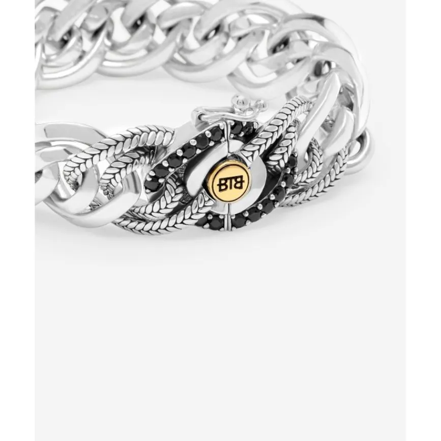 Buddha to Buddha Silber Armbänder | Limited Editions-Armband Nathalie Small schwarz Spinel Limited Silber Gold 14kt