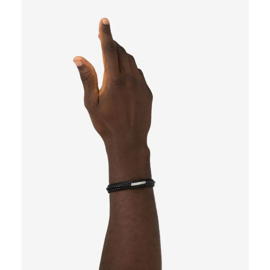 Buddha to Buddha Leder Armbänder | Silberschmuck-Armband Nurul Small Leder Schwarz