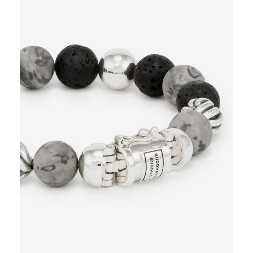 Buddha to Buddha Beads Armbänder | Beads Jewelry-Armband Spirit Bead Mix Grauer Picasso Jaspis