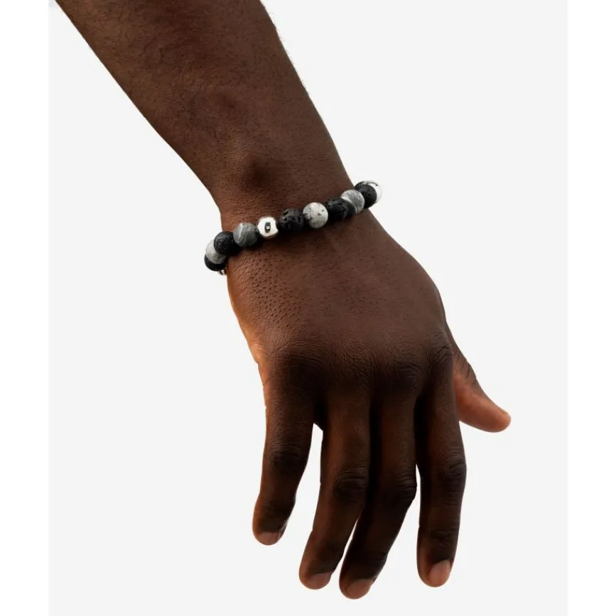 Buddha to Buddha Beads Armbänder | Beads Jewelry-Armband Spirit Bead Mix Grauer Picasso Jaspis