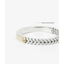 Buddha to Buddha Zweifarbige Ringe | Engrave-Barbara Mini Dual Ring Zweifarbig