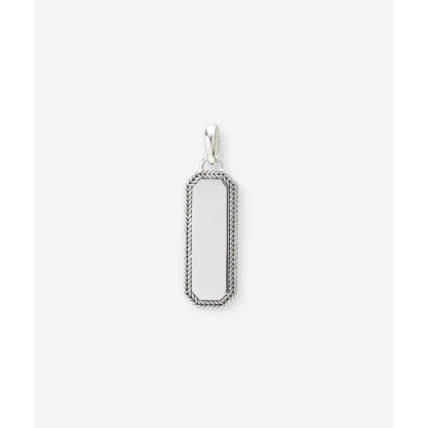 Buddha to Buddha Anhänger | Engrave-Barbara Octagon Tag Anhänger Silber