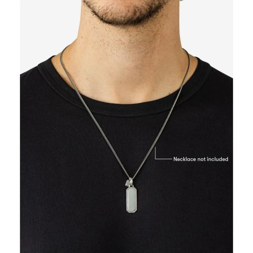 Buddha to Buddha Anhänger | Engrave-Barbara Octagon Tag Anhänger Silber