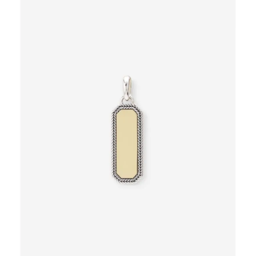 Buddha to Buddha Anhänger | Engrave-Barbara Octagon Tag Anhänger Zweifarbig