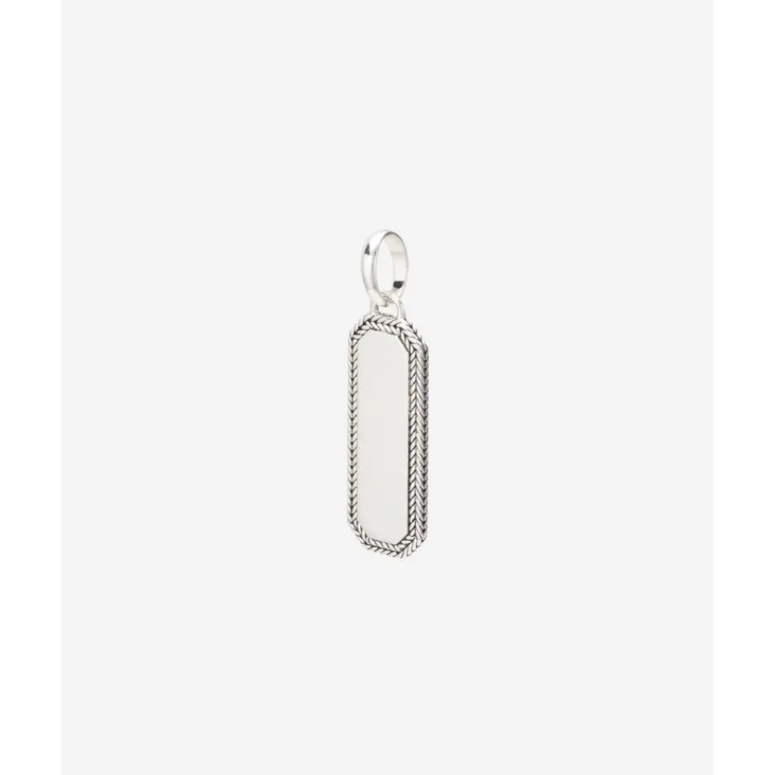 Buddha to Buddha Anhänger | Engrave-Barbara Octagon Tag Anhänger Silber