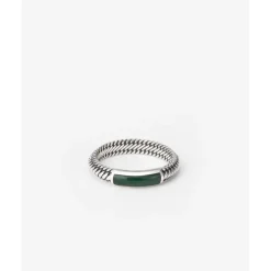 Buddha to Buddha Edelstein Ringe | Silberschmuck-Ben Mini (Edel-)Stein Ring Silber Malachit