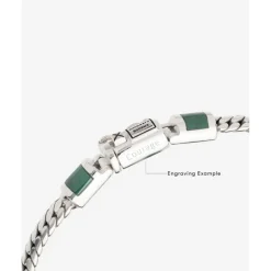 Buddha to Buddha Edelstein Armbänder | Engrave-Ben Mini Gemstone Armband Silber Malachit