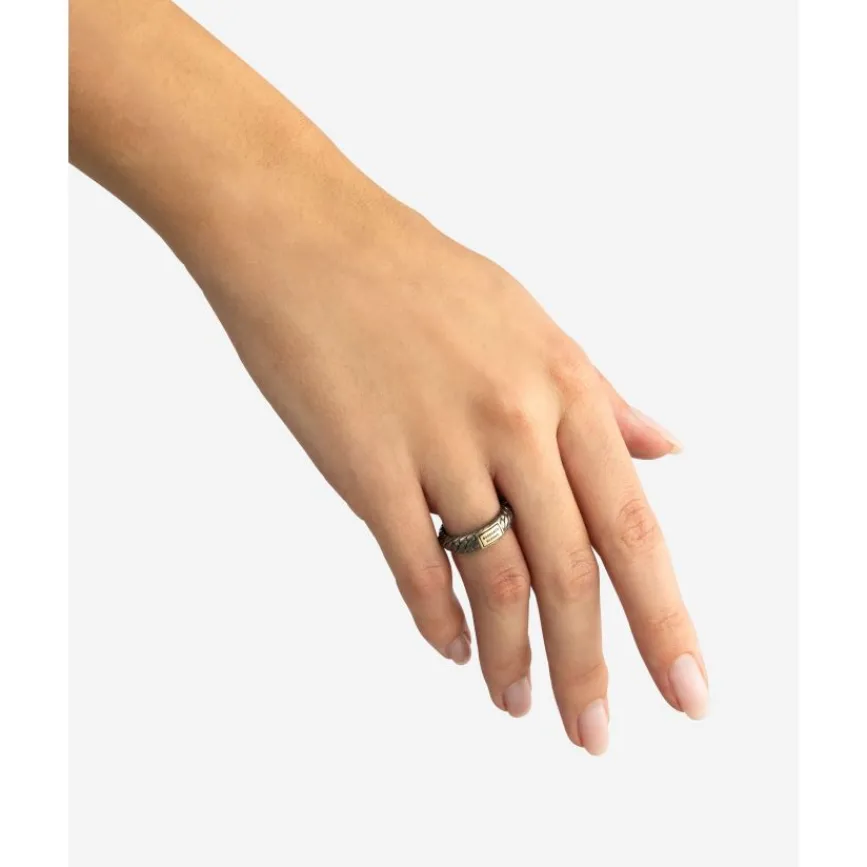 Buddha to Buddha Silber Ringe | Black Rhodium Schmuck-Ben XS Ring Black Rhodium Shine Gold 14kt