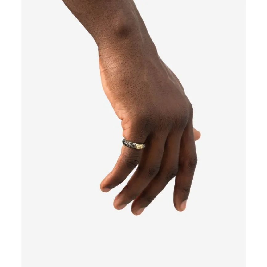 Buddha to Buddha Silber Ringe | Black Rhodium Schmuck-Ben XS Ring Black Rhodium Shine Gold 14kt