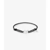 Buddha to Buddha Kordel Armbänder | Kordelschmuck-Chain XS Cord-Armband Silber Schwarz