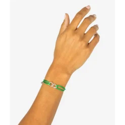 Buddha to Buddha Kordel Armbänder | Kordelschmuck-Chain XS Cord-Armband Silber Buddha Grün