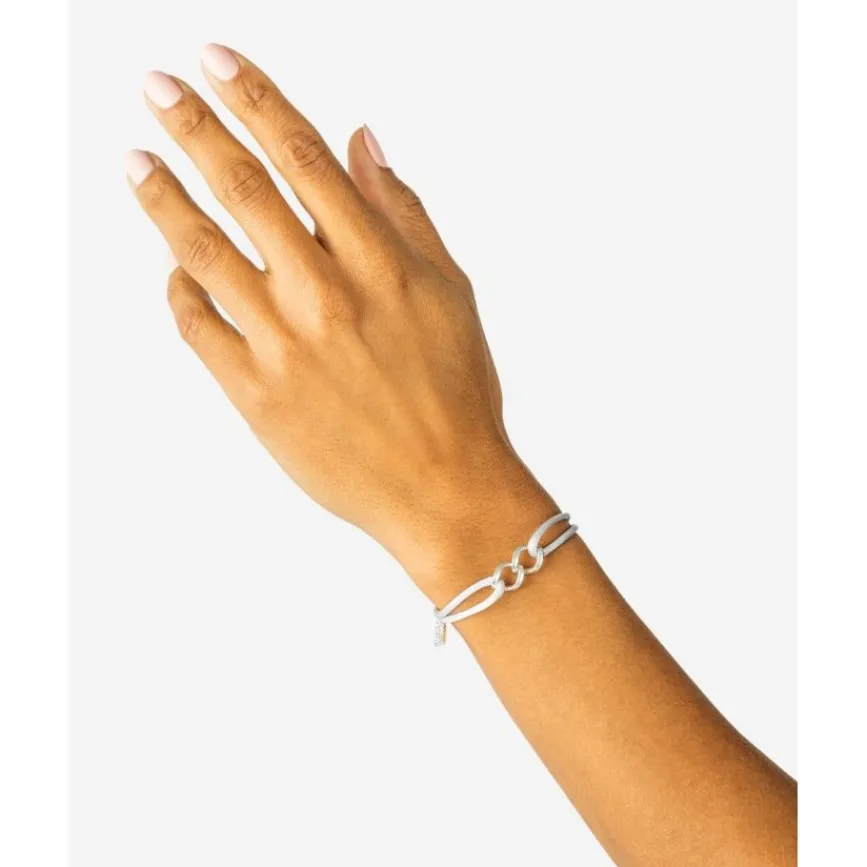 Buddha to Buddha Kordel Armbänder | Kordelschmuck-Chain XS Cord-Armband Silber Grau