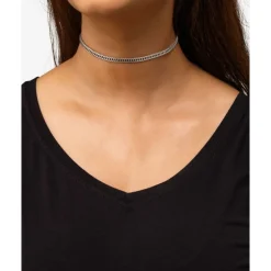 Buddha to Buddha Silberketten | Silberschmuck-Choker Esther mini Silber 34-38 cm