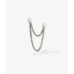 Buddha to Buddha Accessoires | Silber Ohrringe-Doppelter Earring Connector Silber